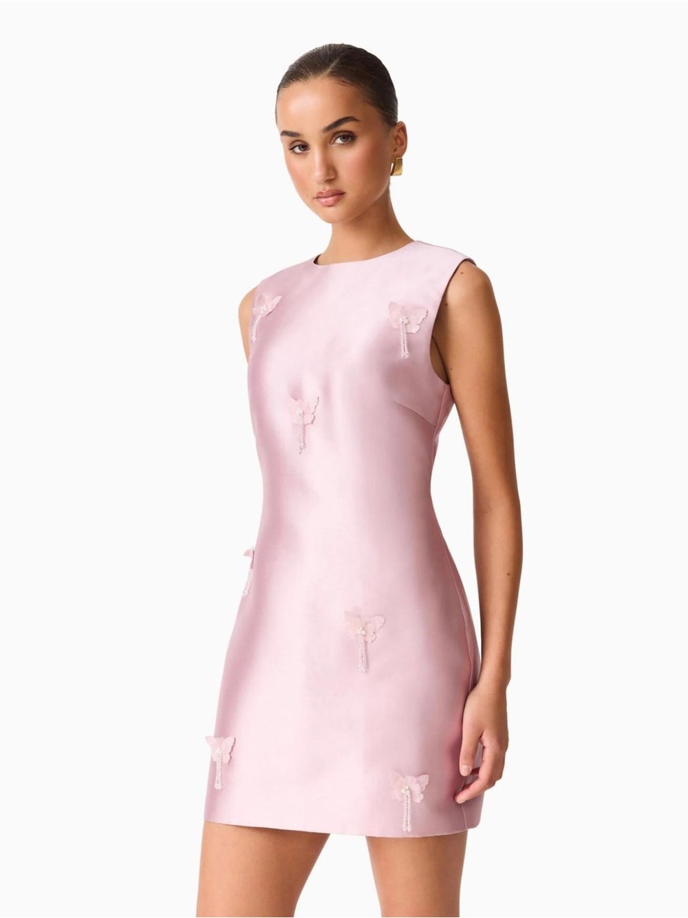 Elliatt Tula Shift Sleeveless Mini Dress with Appliqués • msrp $240